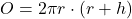 O = 2 \pi r \cdot (r + h)