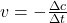 v = -\frac{\Delta c}{\Delta t}