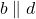 \quad b\parallel d