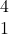 \begin{array} 4 \\ 4 \\ 1 \end{array}