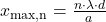 x_\text{max,n} = \frac{n \cdot \lambda \cdot d}{a}