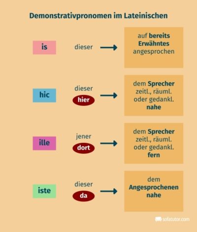 Die lateinischen Demonstrativpronomen is, hic, iste und ille