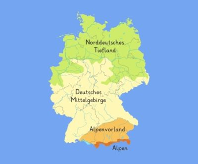 Die Großlandschaften Deutschlands: Landkarte