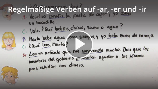 Regelmäßige Verben Spanisch: Lernvideo