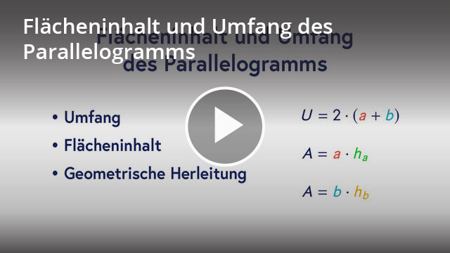 Wie Berechnet Man Den Umfang Eines Parallelogramms Aus easy-schule.de
