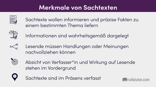 Merkmale von Sachtexten