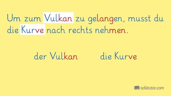 Vulkan und Kurve