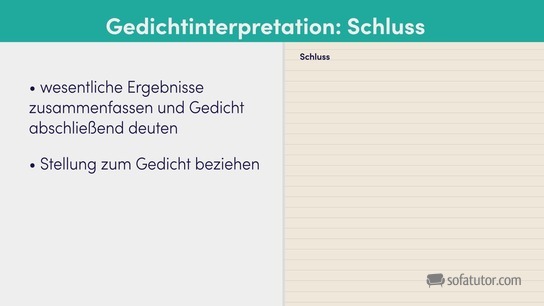 Schluss einer Gedichtinterpretation