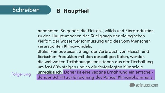 Hauptteil - Ein Beispiel mit Folgerung