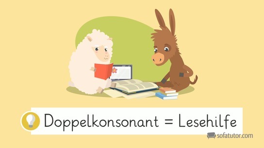 Doppelkonsonant= Lesehilfe