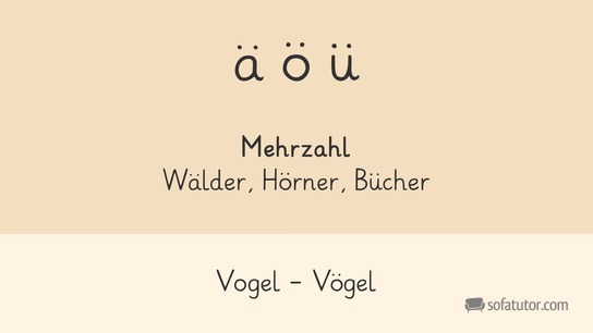 Umlaute bei Mehrzahlbildungen