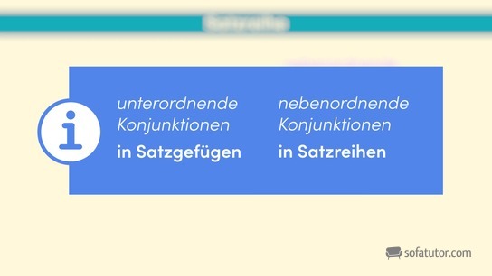 nebenordnende oder unterordnende Konjunktionen