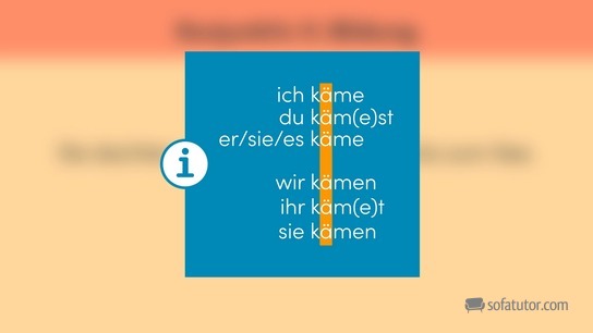 Umlaut bei der Bildung des Konjunktivs