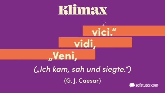 Klimax mit Beispiel