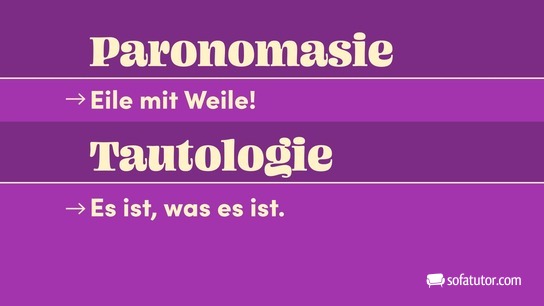 Paronomasie und Tautologie